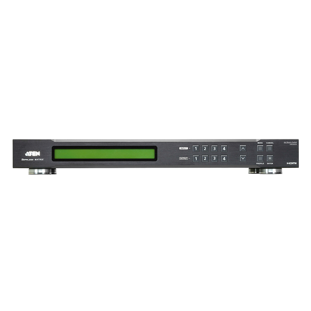 Switch De Matriz Hdmi | 4x4 | Con Escalador | Compatible Con Videowall | Seamless Switch™ | IR | RS-232 | Ethernet | Salida de Audio