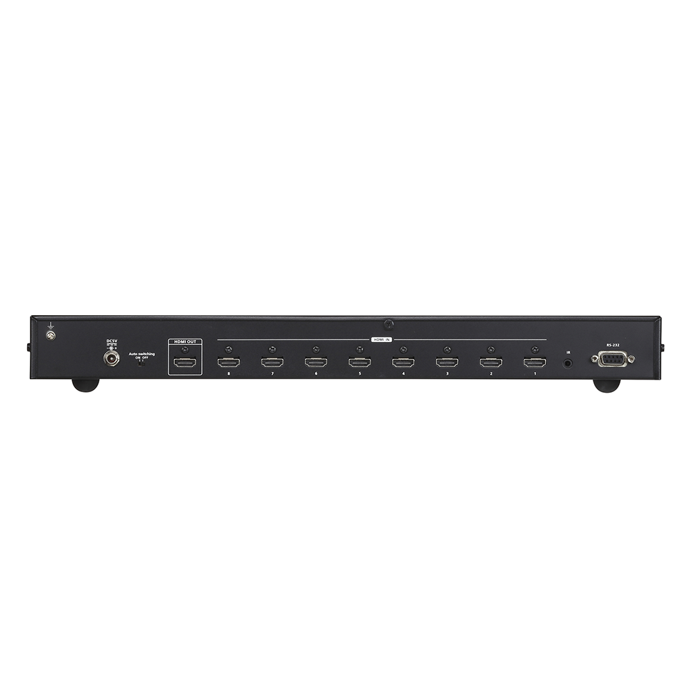 Switch HDMI | 8 Entradas x 1 Salida | Resolución True 4K 4:4:4 | Control RS-232 e IR | HDCP 2.2 | HDR10+ | Plug & Play