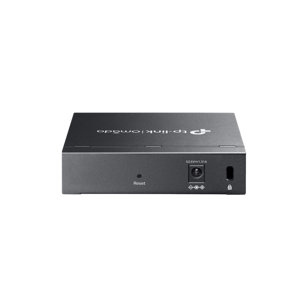 Switch Gestionado 5 Puertos Gigabit / 4 Puertos PoE+ 802.3at/af / 65W Power Budget / Gestión Cloud Omada SDN / Sin Ventiladores / QoS / VLAN