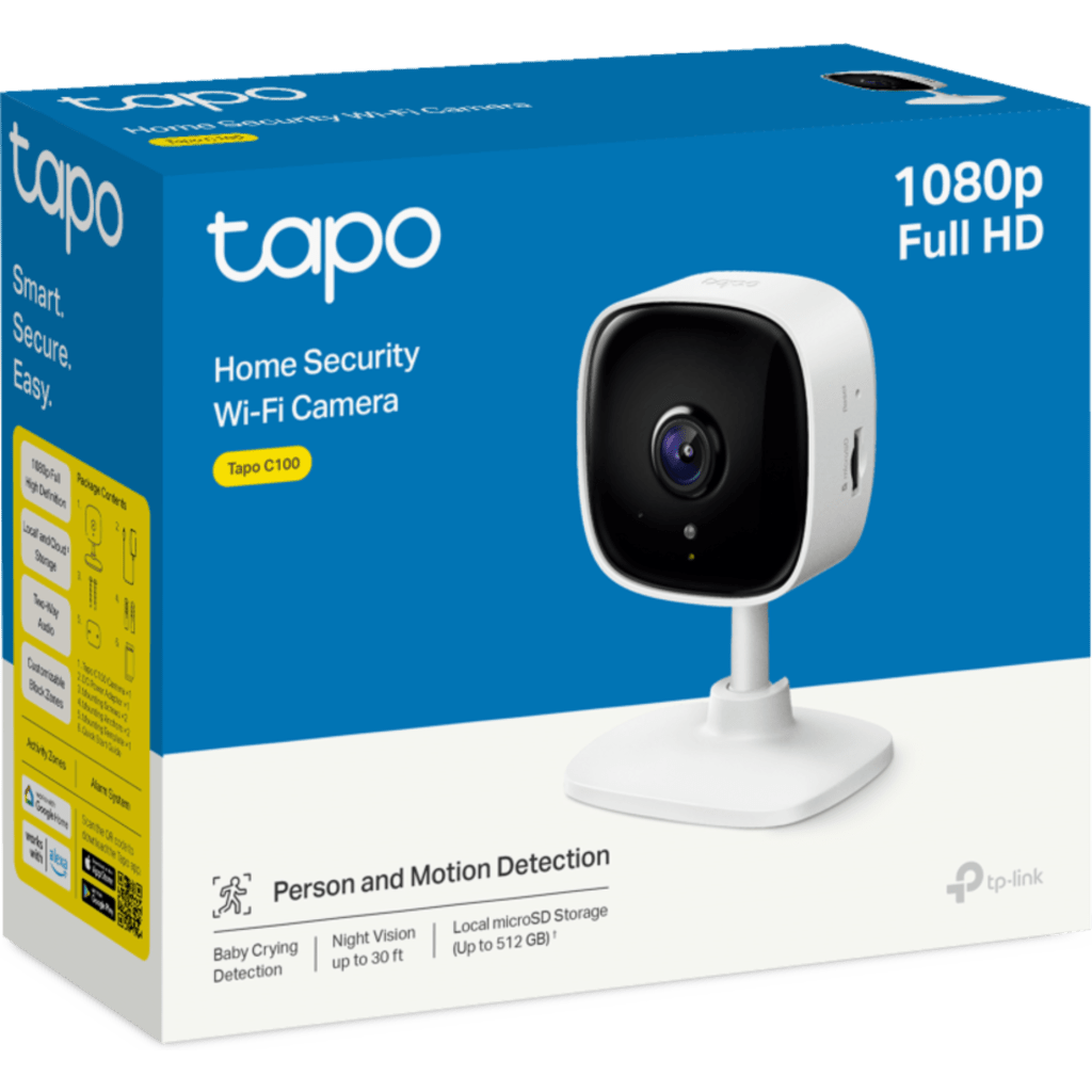 Cámara Wi-Fi para Hogar / 1080p Full HD / Visión Nocturna hasta 30 ft (9.1 m) / Ranura microSD hasta 128 GB / Audio Bidireccional / Modo Privacidad / Detección de Movimiento