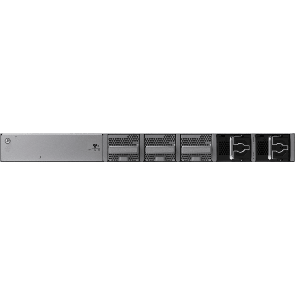 Switch Ethernet 10GE / 24 Puertos 1GE SFP + 4 Puertos 1GE/2.5GE/10GE SFP+ / Capacidad 128 Gbps / Reenvío 95.232 Mpps / CPU Quad Core ARMv8 Cortex-A72 / 1 RU / Alimentación Redundante / VSU / Capa 3 / Línea Cybrey