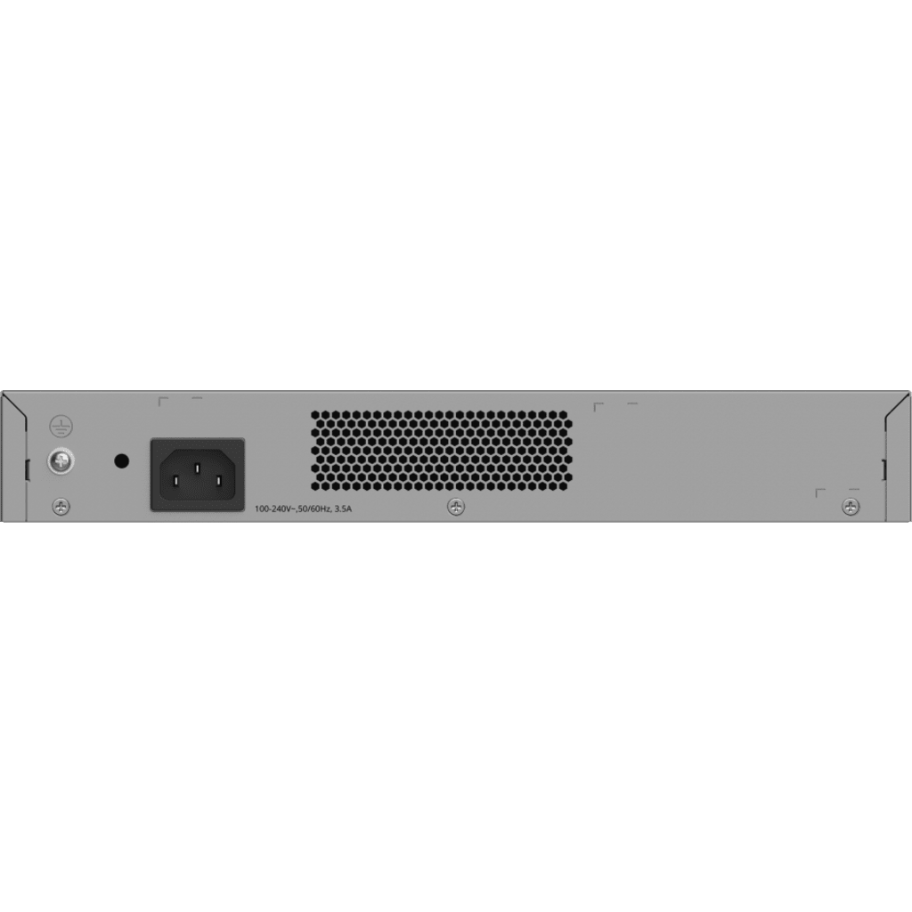 Switch Capa 3 / 10 Puertos Gigabit PoE+ / 2 Puertos SFP 2.5GE / Capacidad de Conmutación 30 Gbps / PoE Budget 125 W / Diseño sin Ventilador / Protección contra Sobretensiones 10 kV / VSU / OSPF / RIP / Línea Cybrey