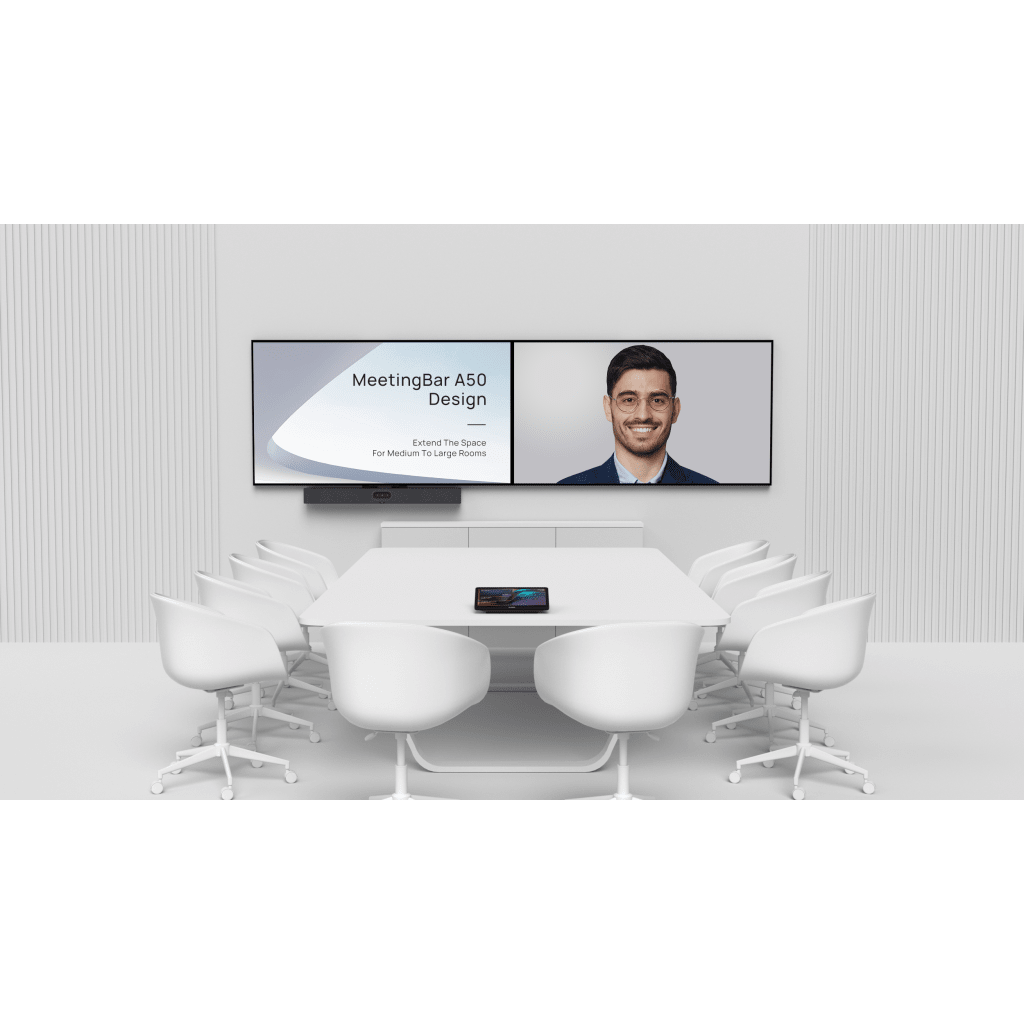 Barra de Videoconferencia Yealink A50 para Salas Medianas y Grandes Compatible con Microsoft Teams Rooms, Zoom Rooms, RingCentral Rooms y BYOD - Incluye Panel Touch CTP25