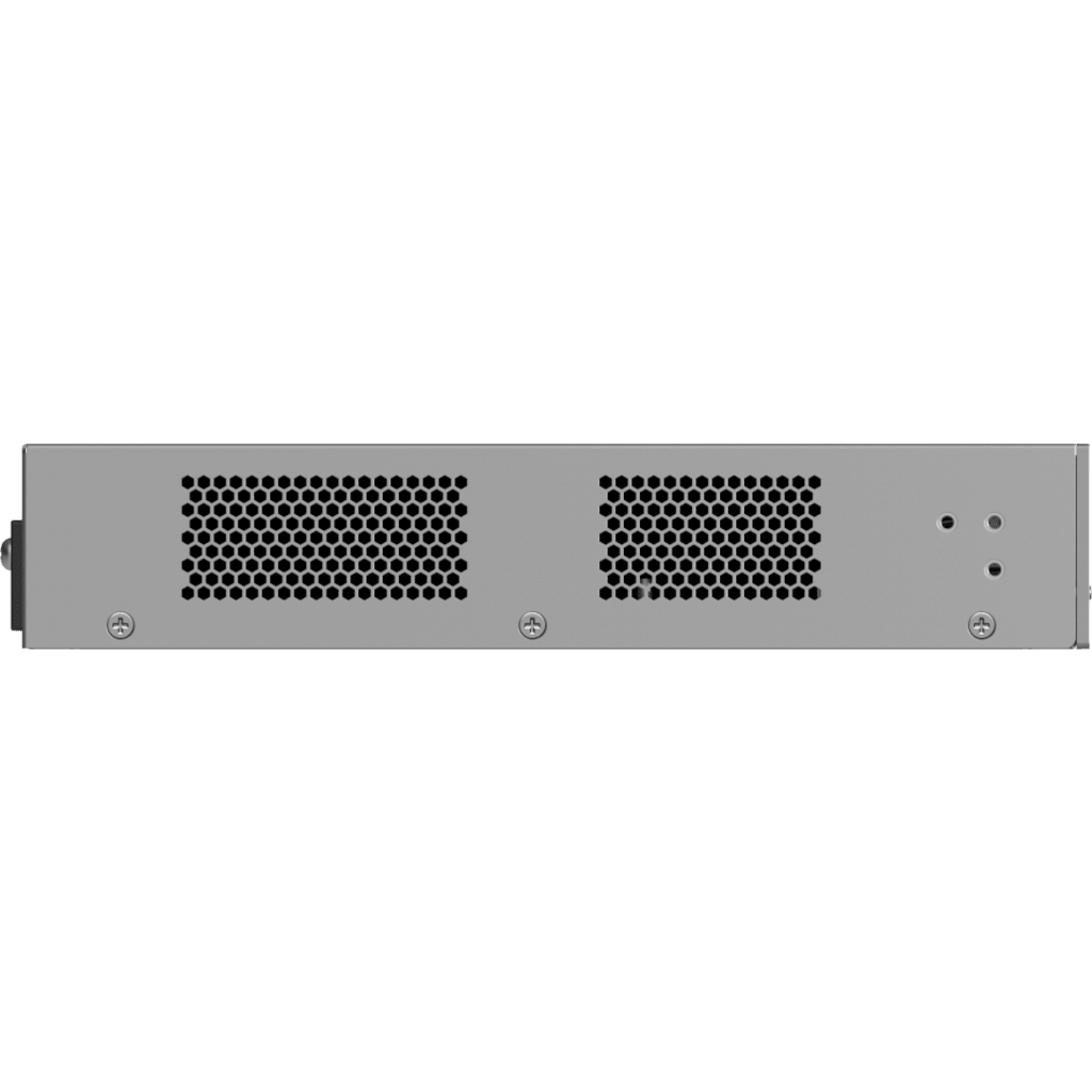 Switch Capa 3 / 10 Puertos Gigabit PoE+ / 2 Puertos SFP 2.5GE / Capacidad de Conmutación 30 Gbps / PoE Budget 125 W / Diseño sin Ventilador / Protección contra Sobretensiones 10 kV / VSU / OSPF / RIP / Línea Cybrey