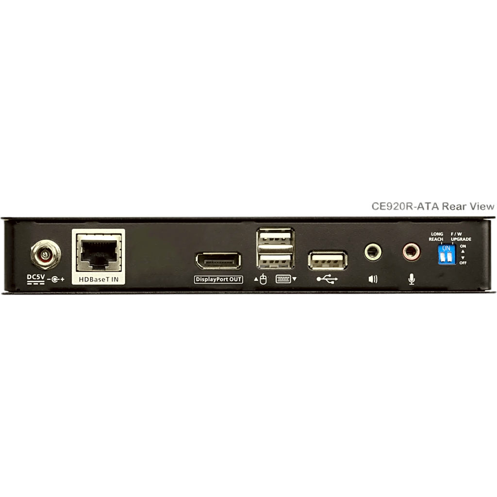Extensor KVM USB DisplayPort HDBaseT 2.0 | 4K @ 100 m (328.1 ft) | 1080p @ 150 m (492.1 ft) | Cable Único Cat 6 / 6a | USB 2.0 Full Speed | Audio Estéreo 2 Canales | RS-232 / Ethernet | HDCP / EDID Buffer