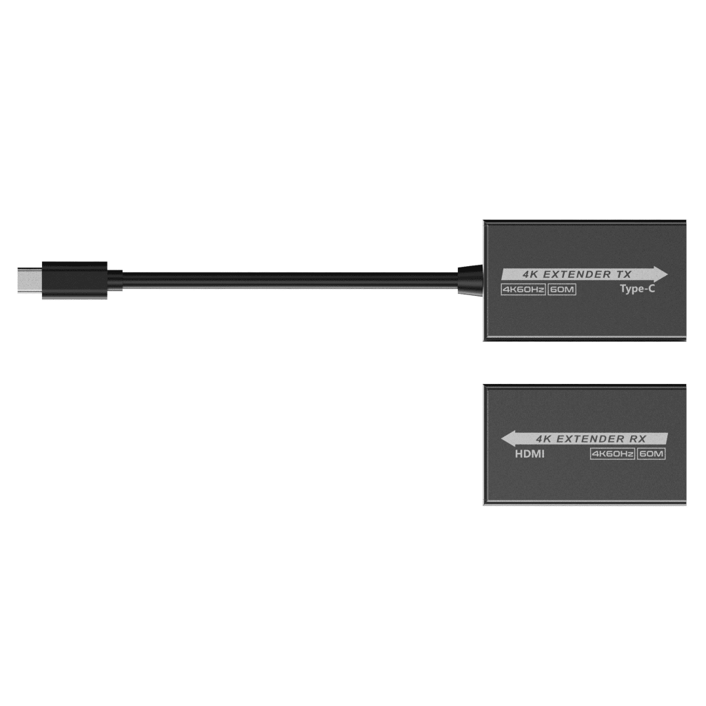 Extensor Mini 4K120Hz USB-C a HDMI | Transmisión 18 Gbps | Distancia 60m 4K@60Hz | HDR10 / HDCP 2.2 | Protección ESD ±8KV | Alimentación por Fuente de Señal