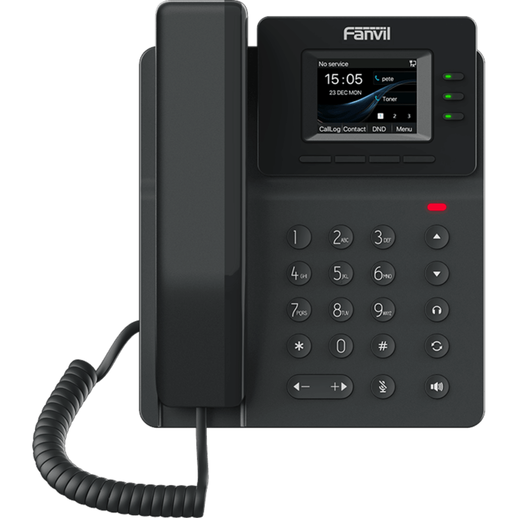 Teléfono IP Básico V60G / 4 Líneas SIP / Pantalla Color 2.4 Pulgadas (320x240) / Audio HD / Conferencia 6 Vías / PoE IEEE 802.3af / Gigabit Ethernet 1000 Mbps / Compatible EHS