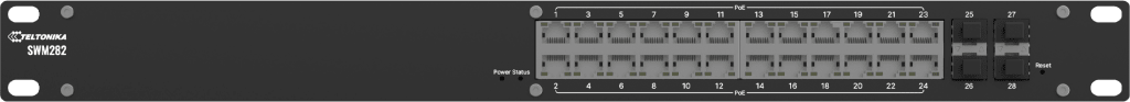 Switch Administrable L2+, 24 Puertos Gigabit PoE+, 4 Puertos SFP, 300W PoE Budget, Rack 19", IP30, TSWOS