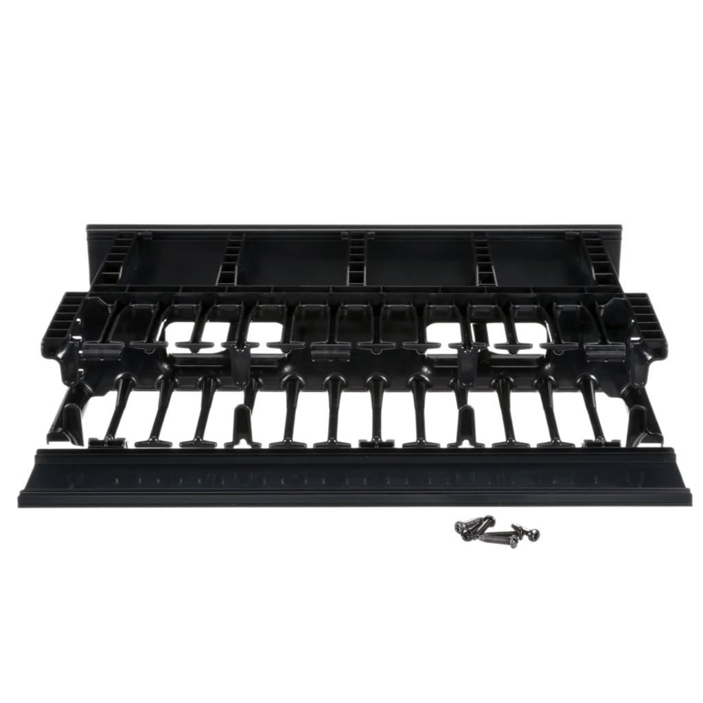 Organizador de Cables Horizontal NetManager de Alta Densidad, Doble (Frontal y Posterior), Para Rack de 19in, 2UR, Color Negro