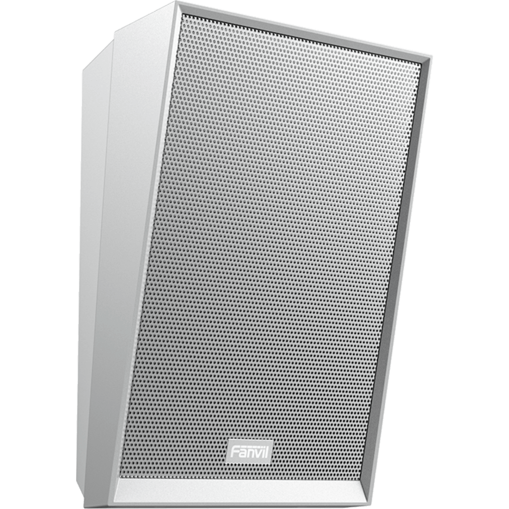 Altavoz SIP IP Color Blanco para voceo y paging, 2 líneas SIP, potencia de hasta 15W,  alimentación vía PoE