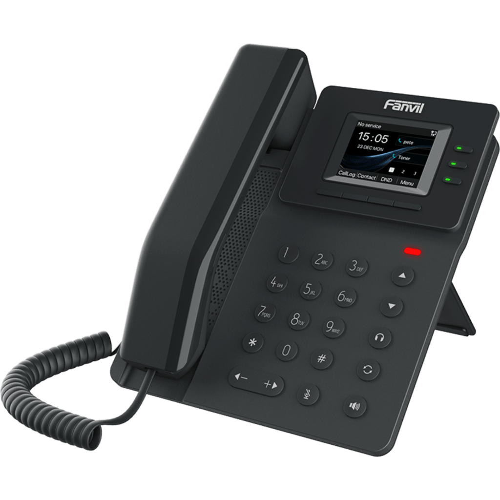 Teléfono IP Básico V60G / 4 Líneas SIP / Pantalla Color 2.4 Pulgadas (320x240) / Audio HD / Conferencia 6 Vías / PoE IEEE 802.3af / Gigabit Ethernet 1000 Mbps / Compatible EHS
