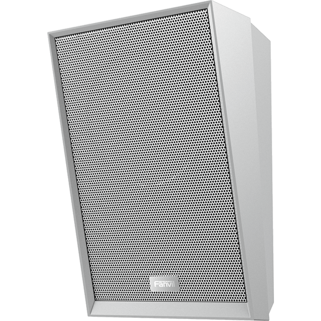 Altavoz SIP IP Color Blanco para voceo y paging, 2 líneas SIP, potencia de hasta 15W,  alimentación vía PoE