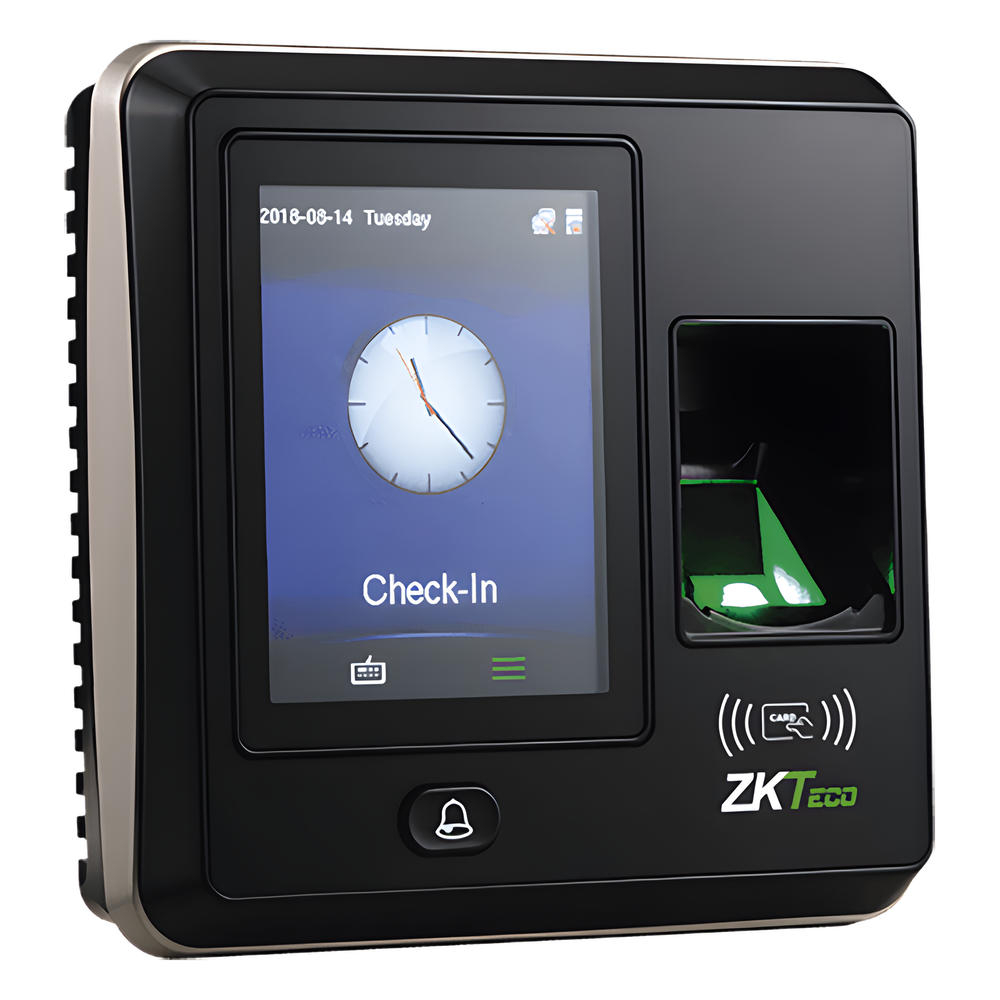 Terminal de Control de Acceso / 1,500 Huellas / Pantalla 2.8" / TCP/IP y USB / Wiegand 26 bits / Sensor Óptico