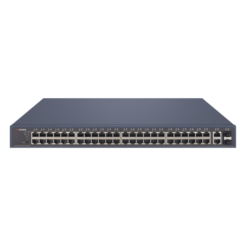 Switch PoE+ / Administrable / 48 Puertos 1000 Mbps PoE+ / 2 Puertos 1000 Mbps Uplink / 2 Puertos SFP / 470 Watts