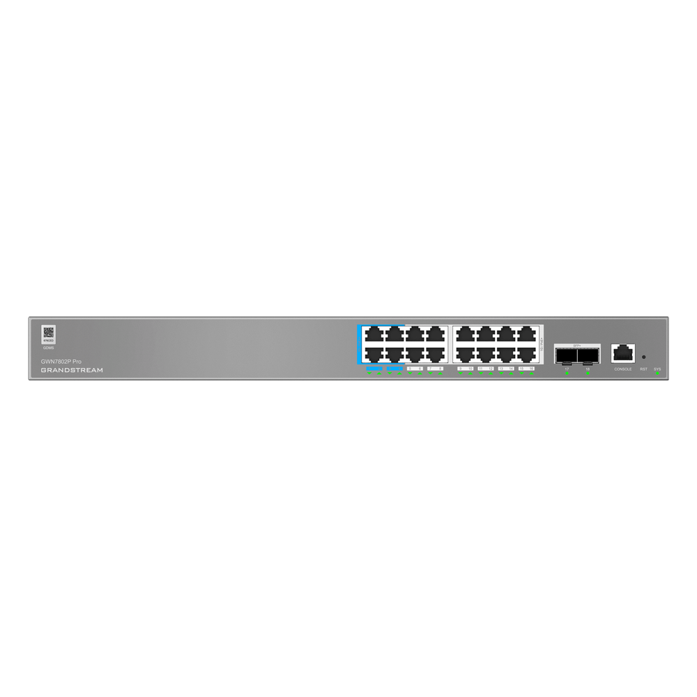Switch de Red Empresarial Capa 2++ / Serie GWN7800 Pro / 8 a 48 Puertos Gigabit Ethernet / 2 SFP+ a 6 SFP+ / PoE/PoE+/PoE++ / Stacking hasta 8 Dispositivos / GDMS Cloud / GWN Manager