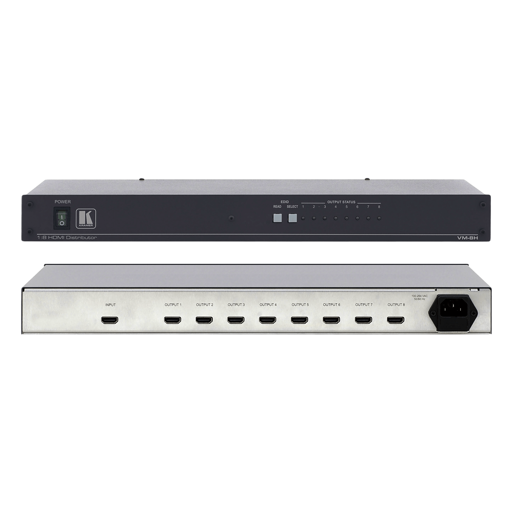 Amplificador de Distribución HDMI | 1 Entrada a 8 Salidas | 6.75 Gbps (2.25 Gbps por canal) | HDCP | Deep Color | x.v.Color | Lip Sync | CEC | 3D Pass-through | I-EDIDPro™ | Ecualización y re-Klocking™ | Indicadores LED | Rack 19