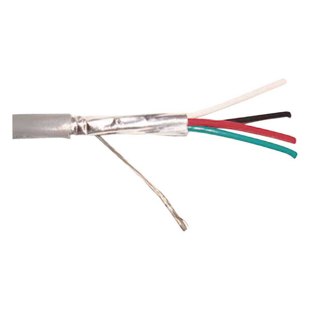 Bobina de 305 m (1000 ft) / Cable para Alarma 4x22 AWG / Blindado / CMR / Gris