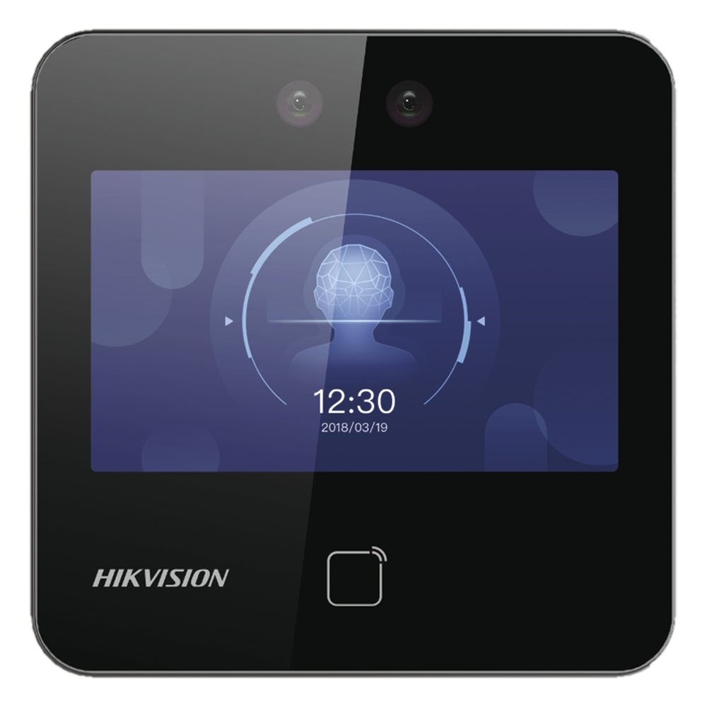 Terminal Min Moe WiFi / Touch de Reconocimiento Facial Ultra Rápido para ASISTENCIA y Control de ACCESO / 1500 Rostros y 3,000 tarjetas /  Lee códigos QR / Videoportero / Detección de Cubrebocas / SIP Estandar / HIK-IA