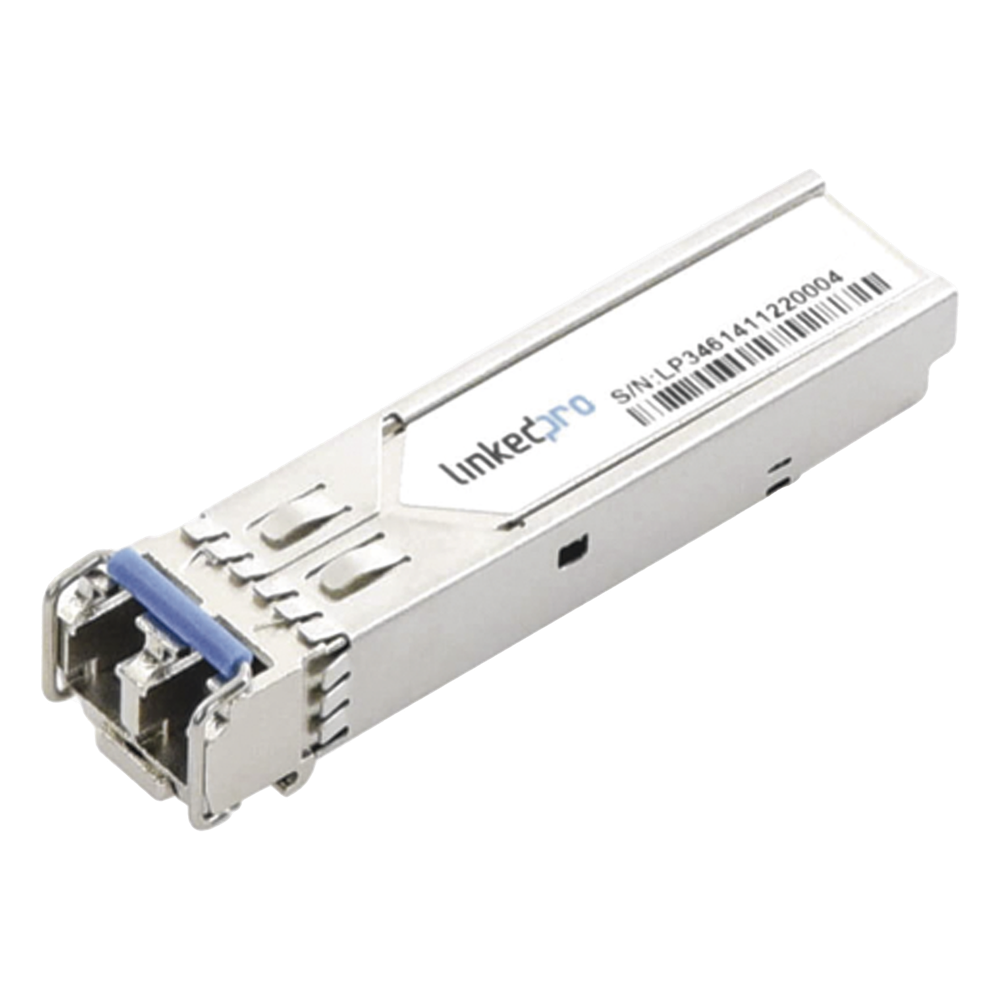 Transceptor Óptico Industrial SFP (Mini-Gbic) / Monomodo 1310 nm / 1.25 Gbps / 1000BASE / Conectores LC/UPC Dúplex / DDM / Hasta 5 km