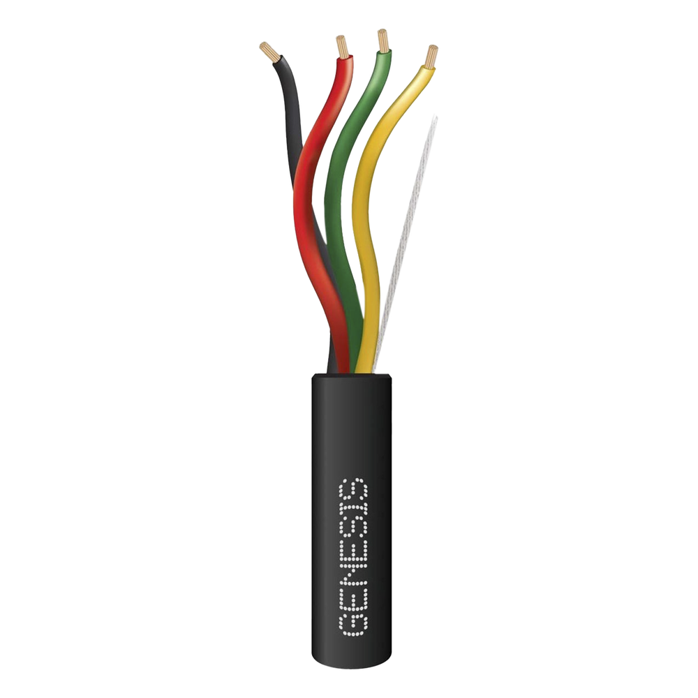 Carrete de Cable 305 Metros (1000 Pies) / 4x18 AWG / Cable Direct Burial / Para Uso en Intemperie / Uso en Aplicaciones en Sistemas de Detección de Incendio, Sistemas de Evacuación, Control de Acceso