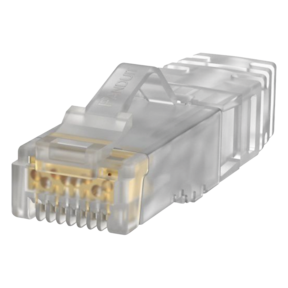 Plug RJ45 Cat6A, Para Cable UTP de Calibre 26 AWG, Chapado en Oro de 50 Micras, Paquete de 100 Piezas