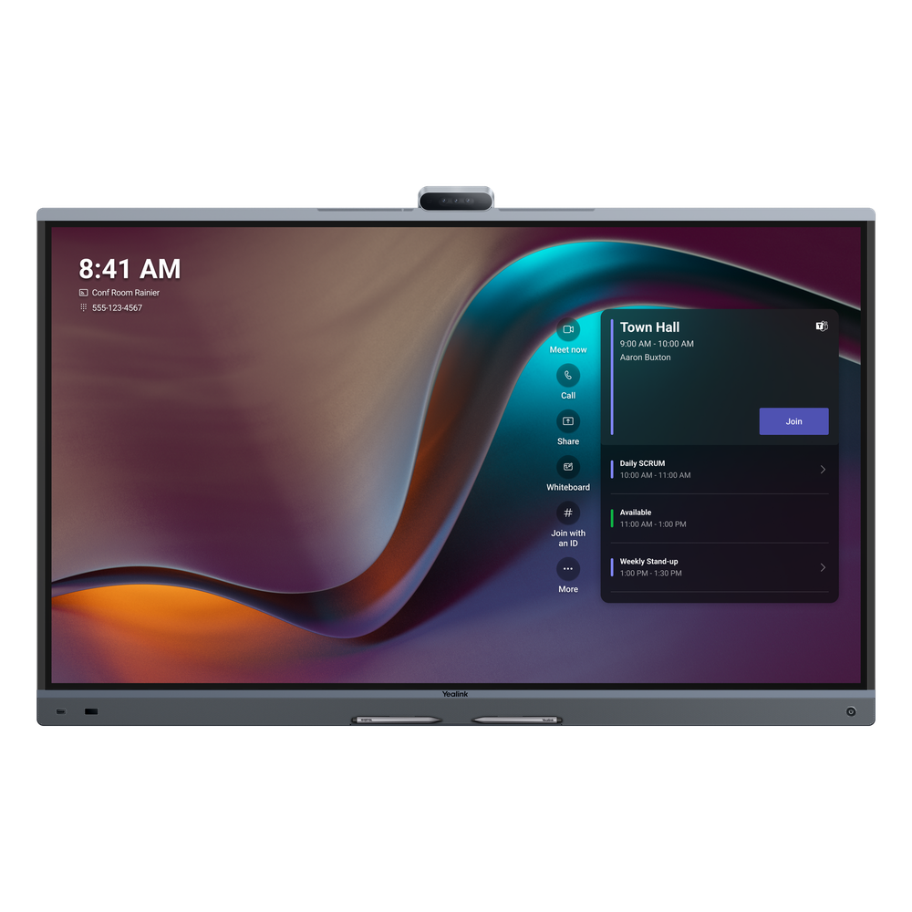 Yealink MeetingBoard 65 Pro, Centro de Colaboración Inteligente con IA, 4K UHD, Android 13, Micrófonos Integrados y Cámara Ultra Gran Angular