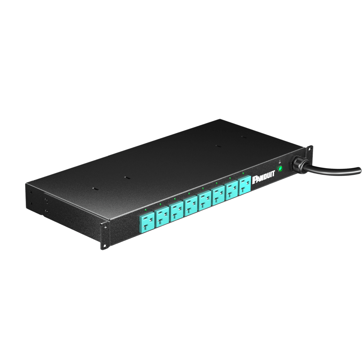 PDU EL2P Switchable y Monitoreable (MS), para Distribución de Energía, Enchufe de Entrada NEMA L5-20P, Con 8 Salidas 5-20R, Horizontal 19in, 120 Vca, 20 Amp, 1 UR