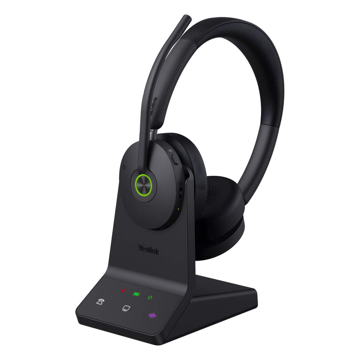 Auriculares estéreo Yealink WH68 edición MS/ Base DECT y auriculares con Bluetooth integrado/ Cancelación activa de ruido/ Triple conexión
