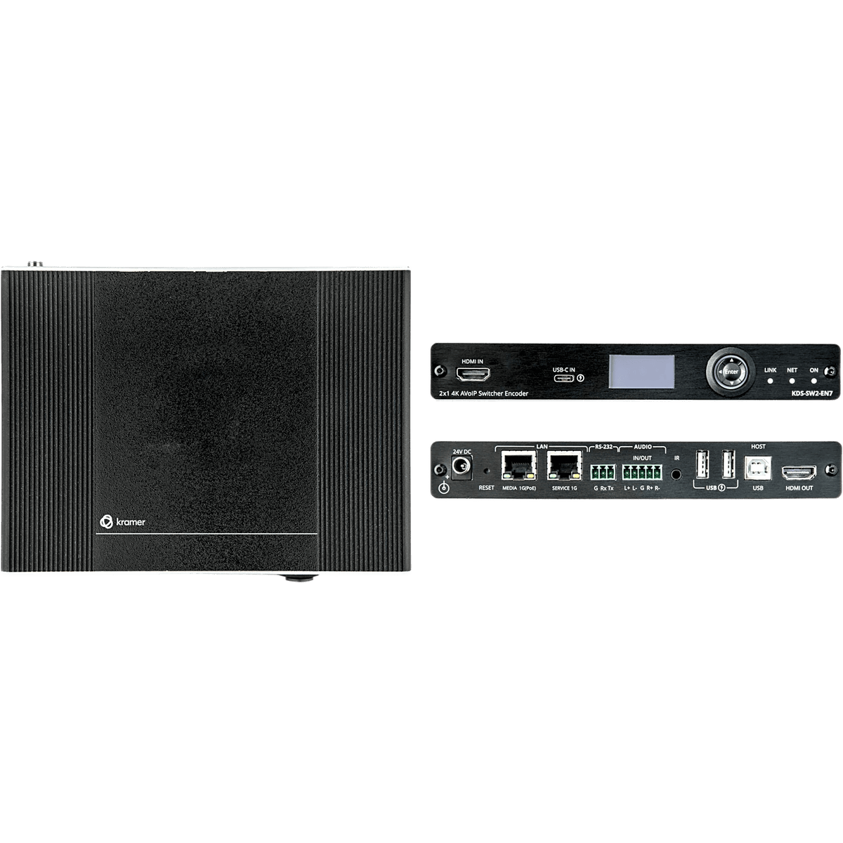 Codificador de conmutación automática AVoIP | 4K@60Hz (4:2:0) | 4K@30Hz (4:4:4) | Dante sobre red 1G | HDMI y USB-C | Gestión con API P3K | Seguridad empresarial IT | Videowall 16x16 | 999 canales