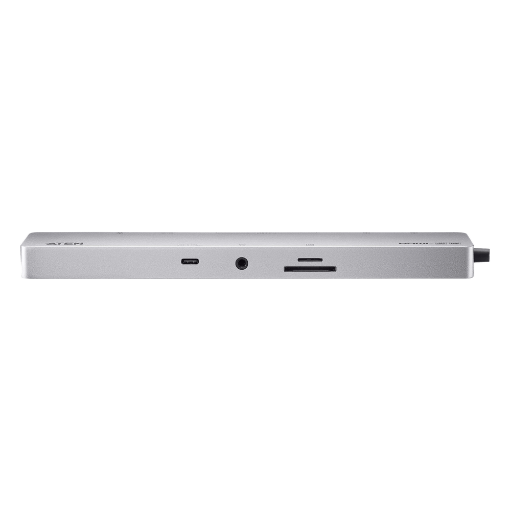 Dock Multipuerto USB-C | 11 en 1 | 8K Single o Dual 4K | PD 100W | USB 3.2 Gen 1 | Ethernet Gigabit | SD MicroSD | Aluminio
