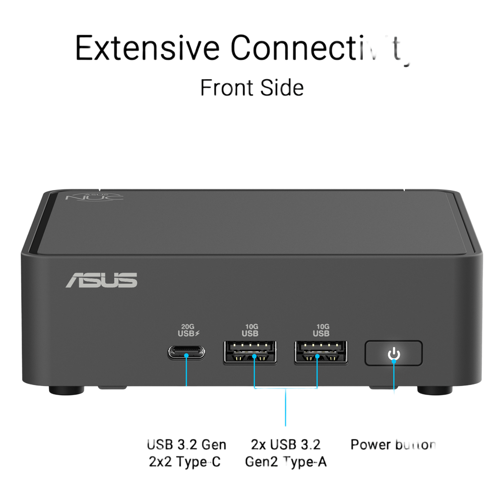 Mini PC NUC / Core i5 -210H / WiFi 7 y 2.5 GbE / Bluetooth / 2x HDMI 2.1 / incluye Memoria RAM, SSD y S.O. /  Incluye Fuente