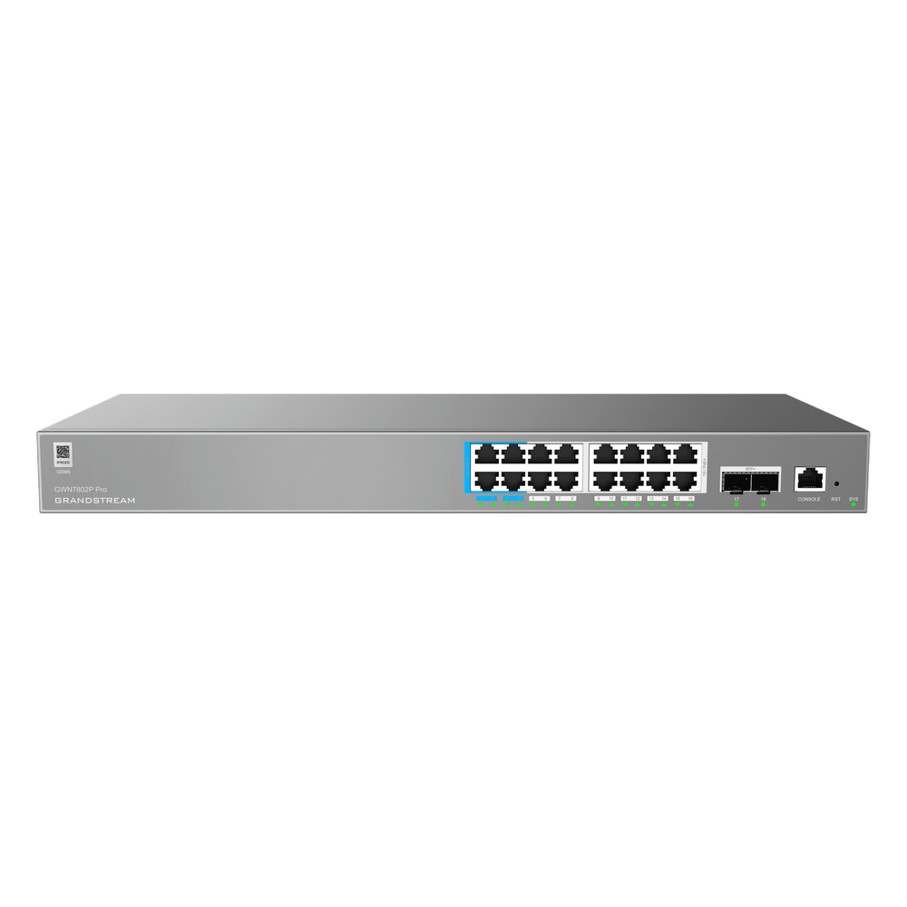 Switch de Red Empresarial Capa 2++ / Serie GWN7800 Pro / 8 a 48 Puertos Gigabit Ethernet / 2 SFP+ a 6 SFP+ / PoE/PoE+/PoE++ / Stacking hasta 8 Dispositivos / GDMS Cloud / GWN Manager