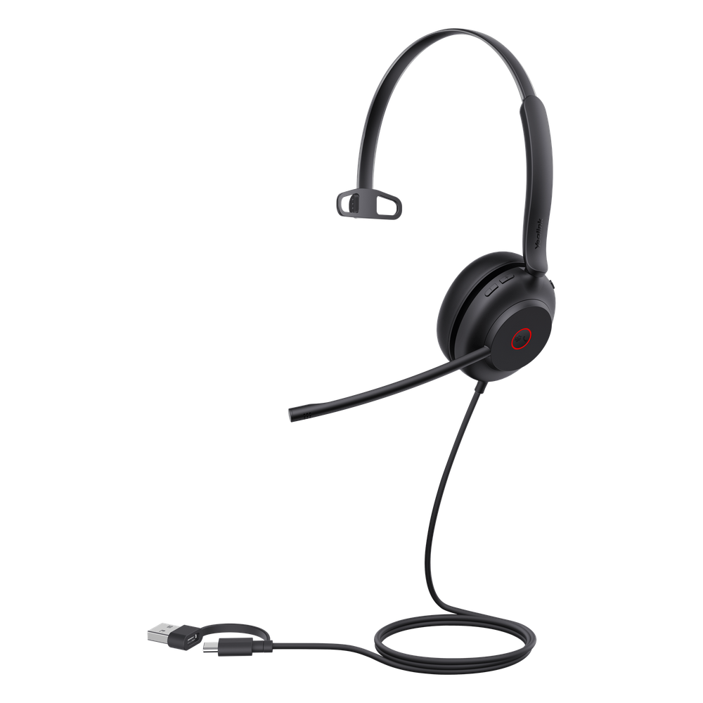 Auriculares Yealink UH35 Mono con cancelación de ruido por USB-C/A e indicador de ocupado