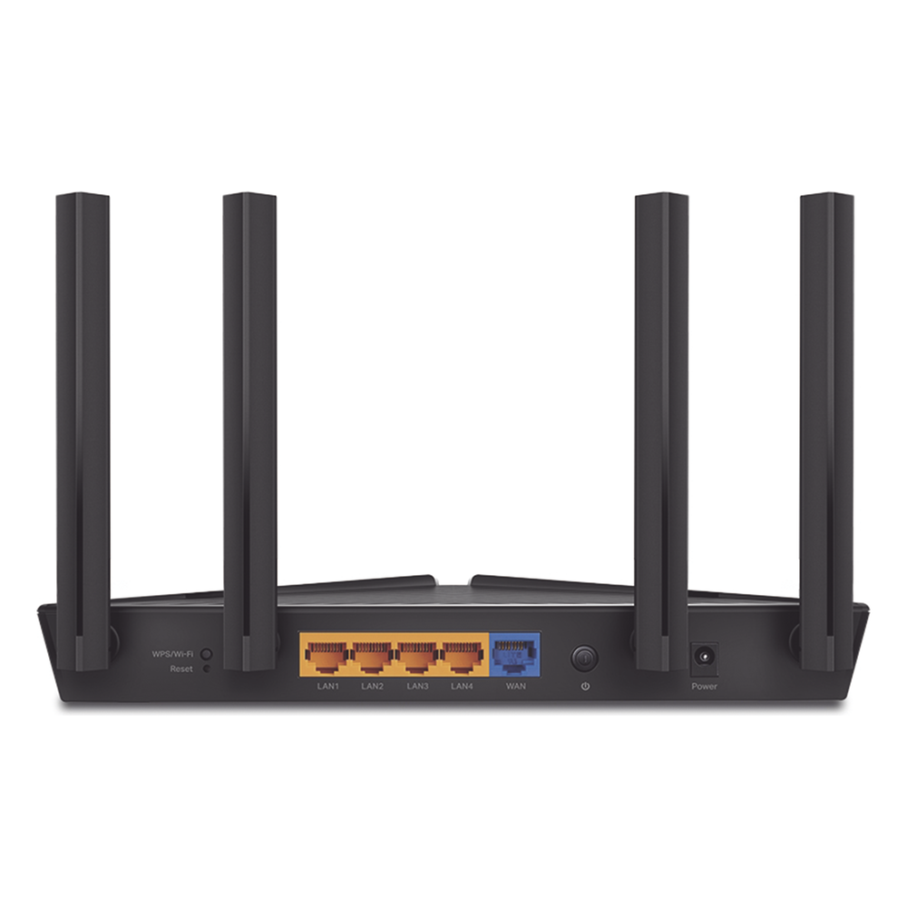 Router WiFi6 AX1800 / MIMO 2X2 / EasyMesh / 1 Puertos Gigabit WAN + 4 Puertos Gigabit LAN / OFDMA / Beamforming / WPA3 / Tether App / HomeShield