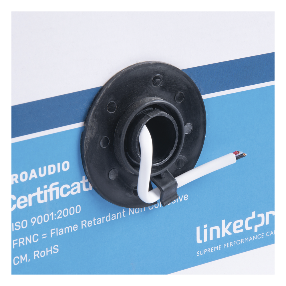 Bobina de 152 m (500 ft) / Cable para Bocina 2x18 AWG / Blanco