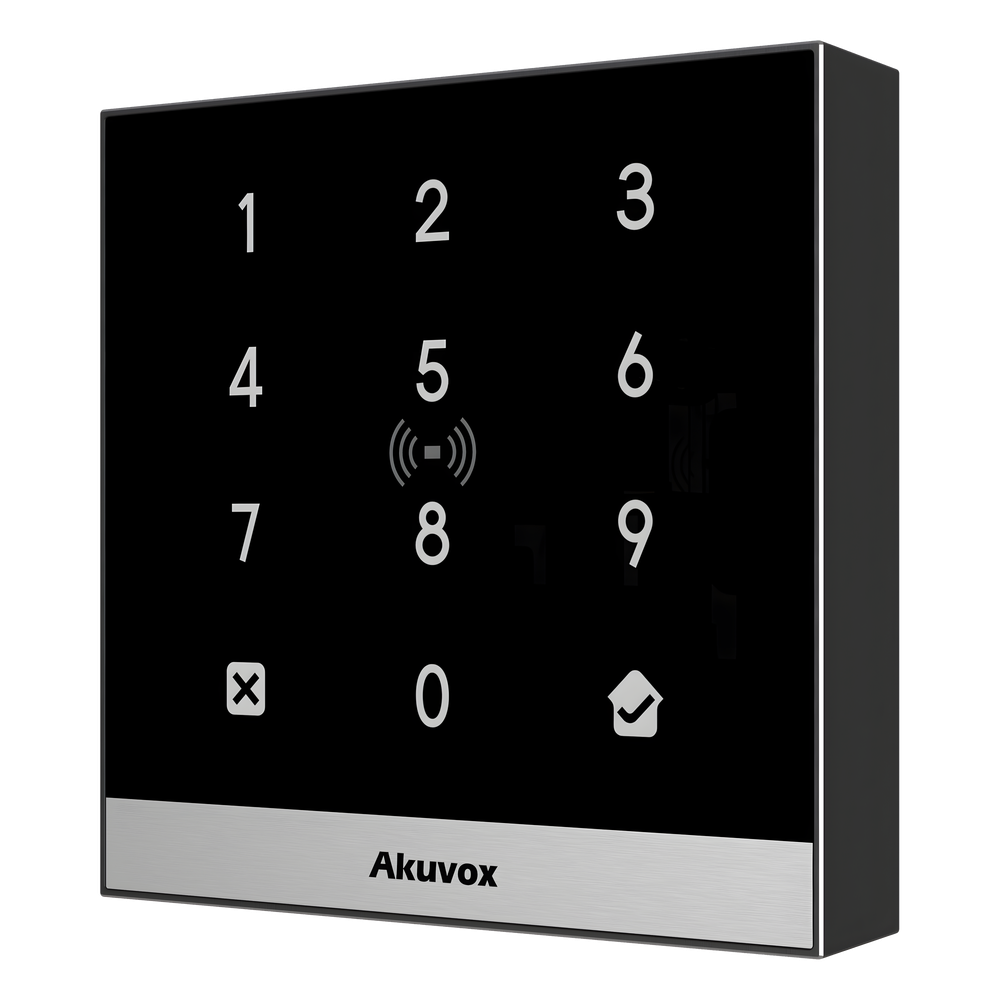 Teclado de Control de Acceso + Bracket de Instalación / Administración 100% en la Nube / Interfaz WEB / POE / Lector Prox 125 kHz / MIFARE 13.56MHz / NFC / APP Smart Plus / Control de 1 Puerta / PIN Para Visitas / IP65
