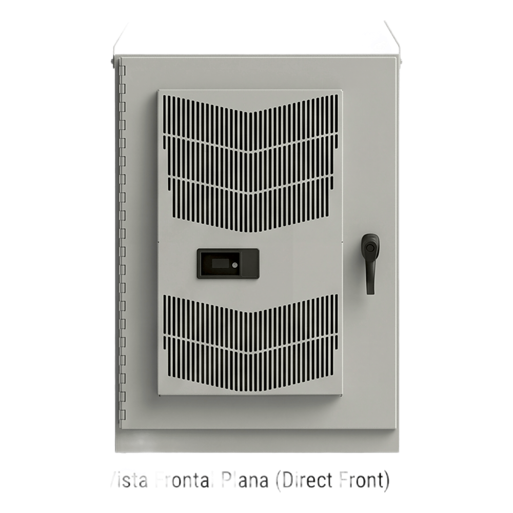 Gabinete para Exterior Tipo 4X Doble Puerta de 22 UR / Aluminio Soldado / 1270 x 762 x 1118 mm / Exterior IP66 / Montaje Almohadilla / Aislamiento Térmico / Aire de Precisión / Gris RAL 7035