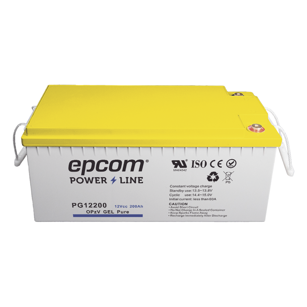 Batería GEL Puro OPzV Ciclo Profundo / 12 Vcc / 200 Ah / Aplicaciones Fotovoltaicas y de Respaldo