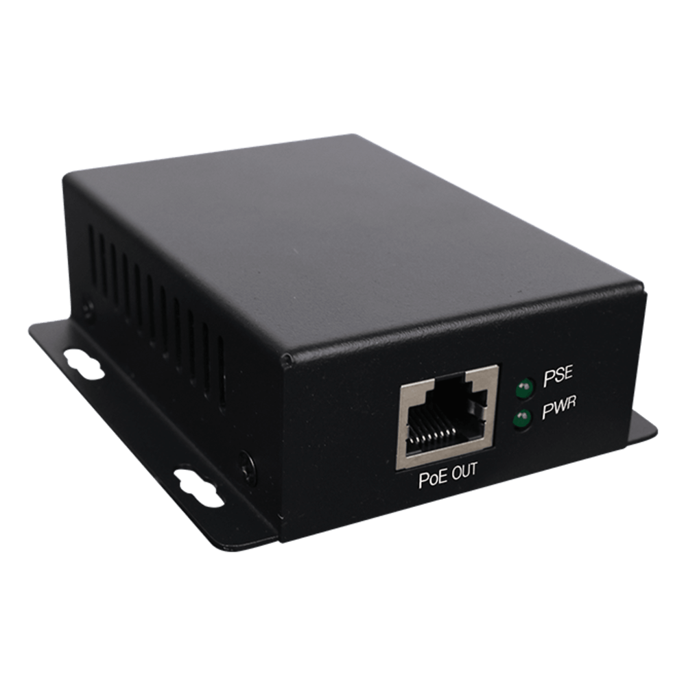 Inyector PoE Industrial / Ideal para Aplicaciones Solares / Entrada 9-42 Vcc / Salida PoE 48V / Conexión plug and play / Ideal para Conectar Cámaras PoE