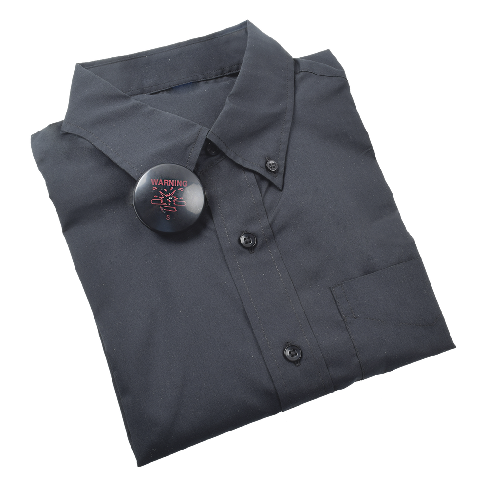 Tag con Tinta para Ropa /Si se viola el sello, la Ropa quedará Marcada con Tinta! / Paq. 100 pzs