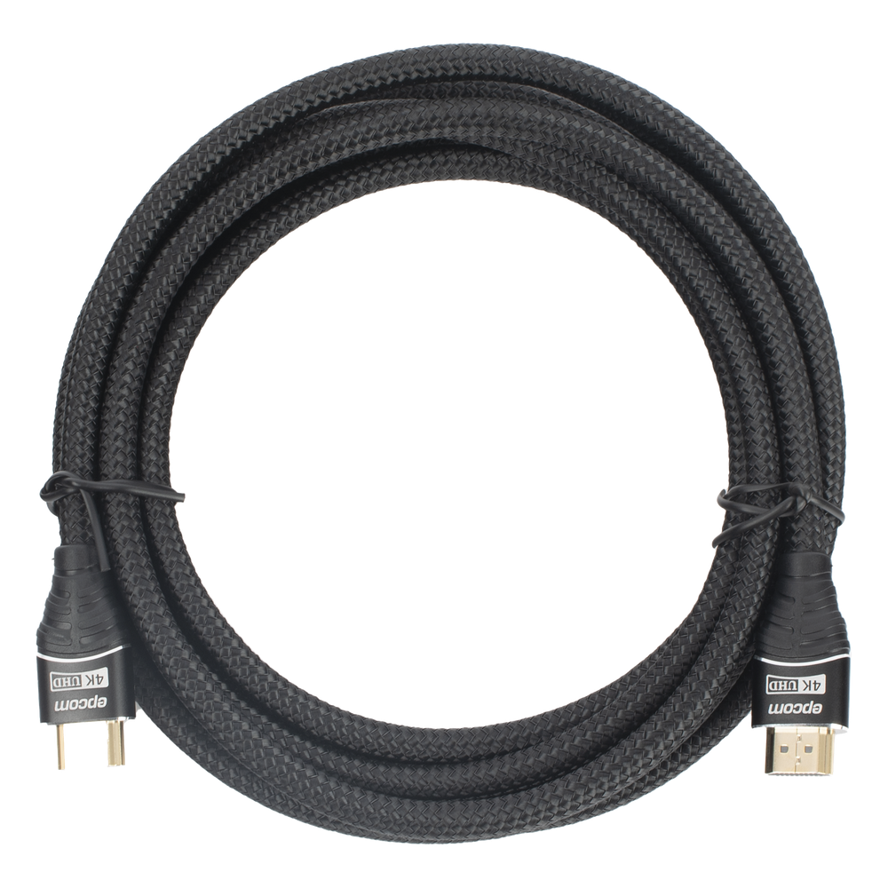 Cable HDMI de 3 Metros (9.84 Pies) | Alta Definición | Longitud | Versión 2.0 | Alta Velocidad 18Gbps | 4K@60Hz | Conectores Chapados en Oro | Tipo Redondo