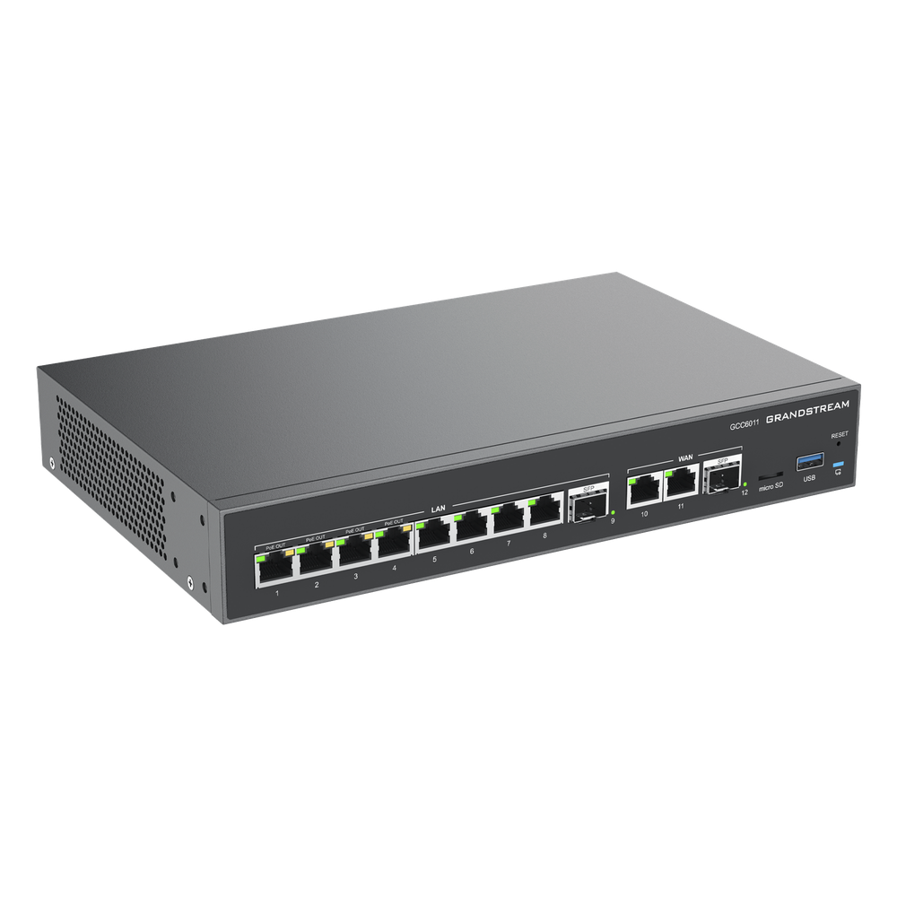 4 en 1: Firewall Nueva Generación, Router, PBX IP /Switch 10 Puertos Gigabit (4 PoE +) / 2 Puertos SFP 2.5 Gigabit / 3 puertos WAN fijos