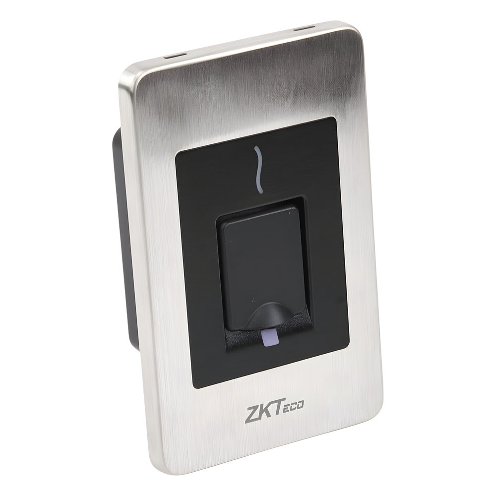 Lector Esclavo de Huella y Proximidad / RS-485 / IP65 / Acero Inoxidable / Exterior / ZKFinger VX10.0