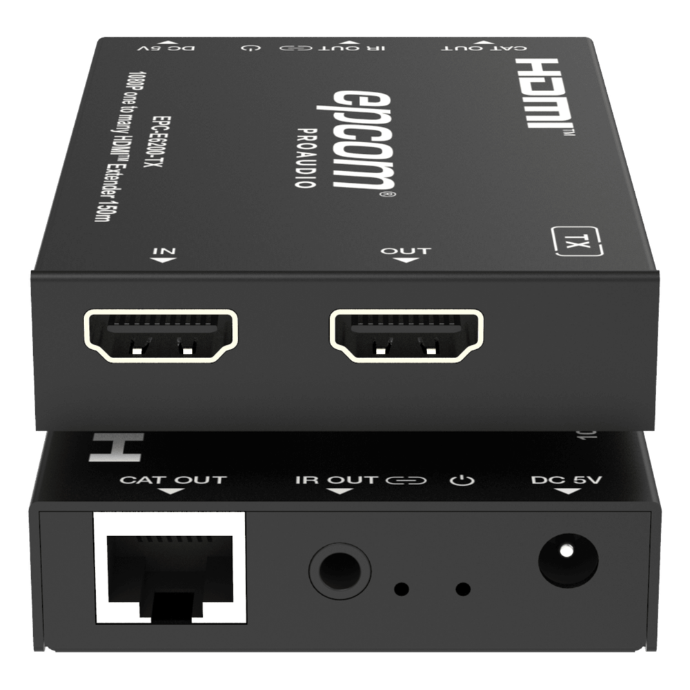 Extensor HDMI™ Sobre IP | Codificador Y Decodificador | 150m Por Cable CAT6 | Compatible Con Red Gigabit | Video Full HD | Compresión EZCast | Control IR Unidireccional