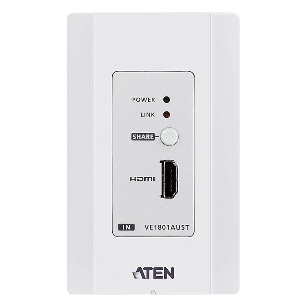Transmisor HDMI | 4K a 40 metros | HDBaseT-Lite con placa de pared estadounidense/PoH
