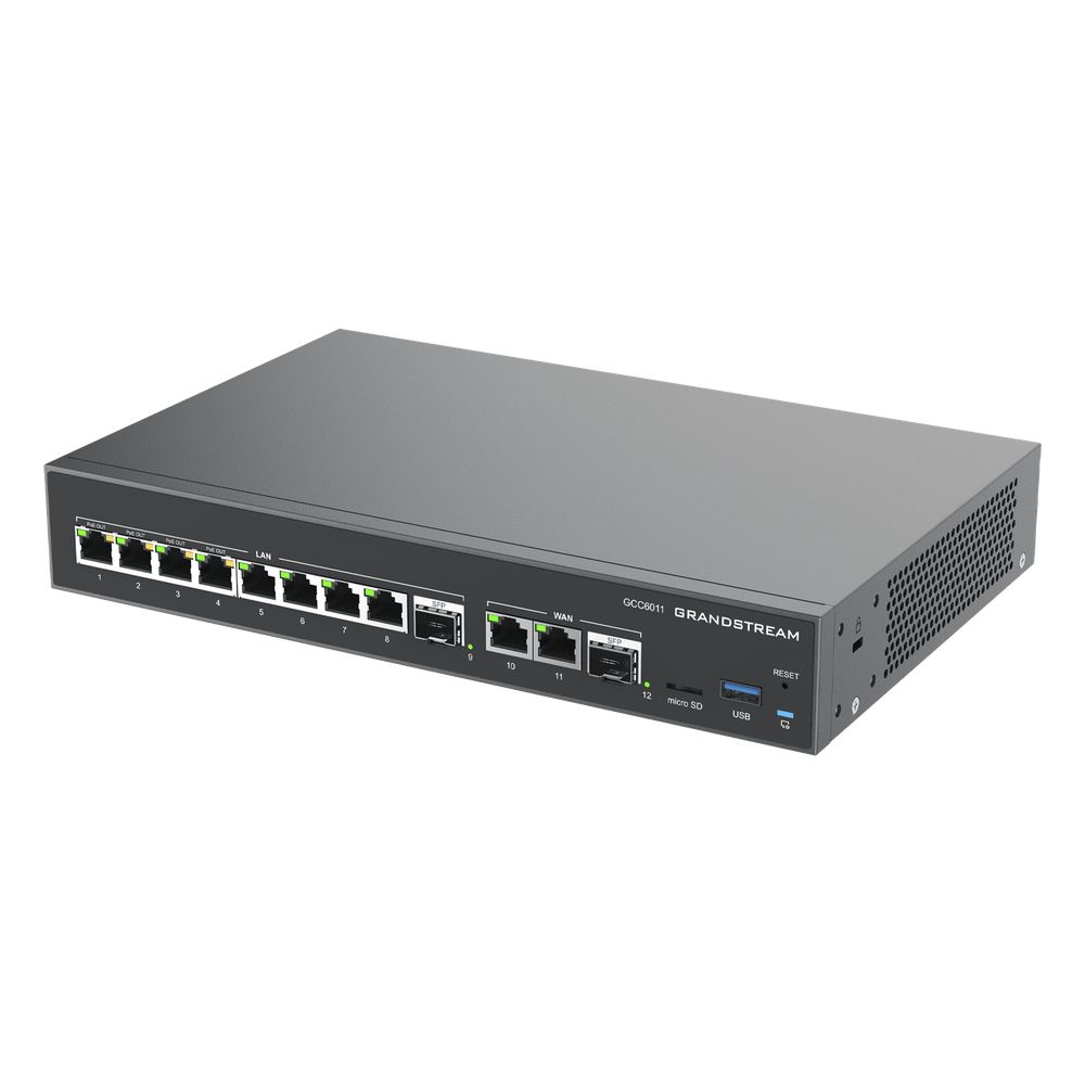 4 en 1: Firewall Nueva Generación, Router, PBX IP /Switch 10 Puertos Gigabit (4 PoE +) / 2 Puertos SFP 2.5 Gigabit / 3 puertos WAN fijos