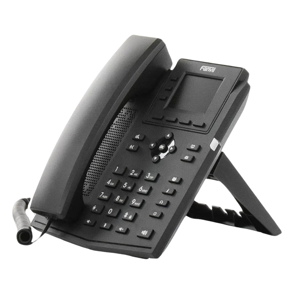 Teléfono IP empresarial para 4 líneas SIP con pantalla LCD de 2.4 pulgadas a color, Opus y conferencia de 3 vías, PoE.
