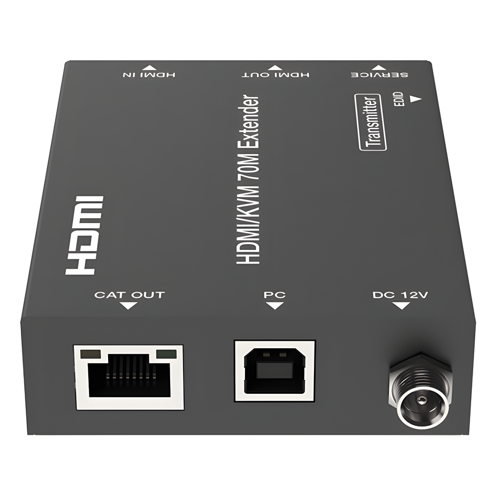 Kit Extensor HDMI con KVM | 70m | 4K2K@60Hz | 4:4:4 |  HDMI2.0b y HDCP 2.2 | Salida de Audio 3.5mm | Admite PoC | Admite USB 1.1