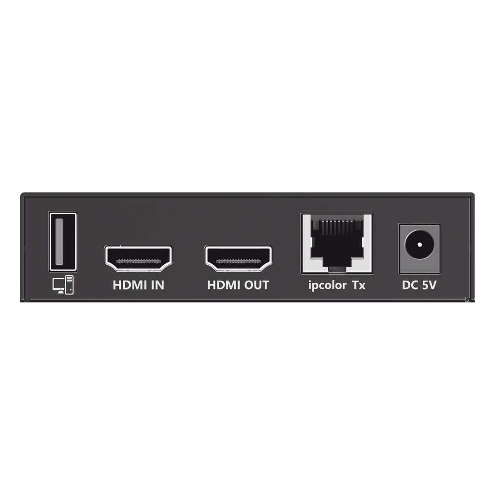 Kit Extensor KVM (HDMI y USB) hasta 120 metros | Transmite el Video y Controla tu DVR vía USB a distancia | Soporta resolución 4K @60Hz | Cat 6, 6a y 7 | Salida Loop en el Tx para visualización local