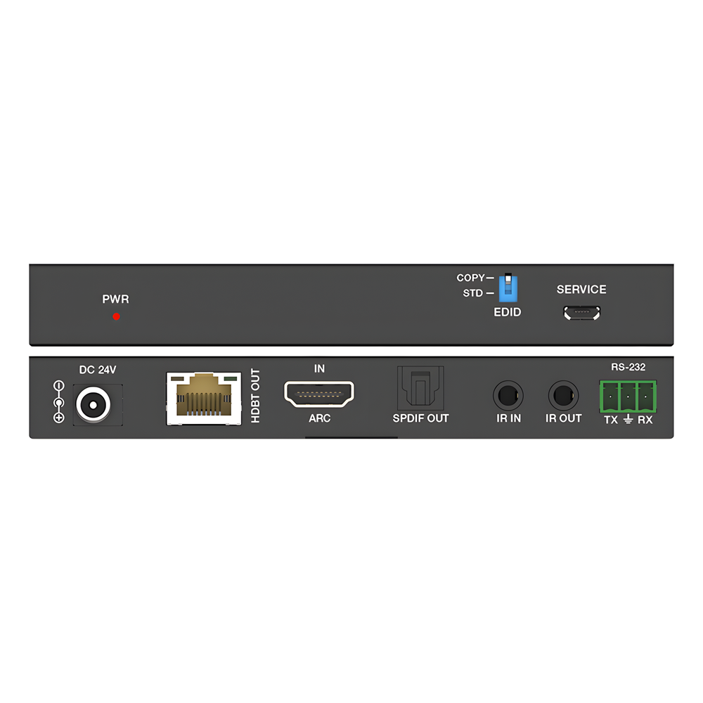 Kit Extensor HDMI | HDBaseT | 70m en 4K@60Hz | Cat5e/6 | Gestión Avanzada EDID | Soporta ARC | Control IR Bidireccional | RS232 | PoC